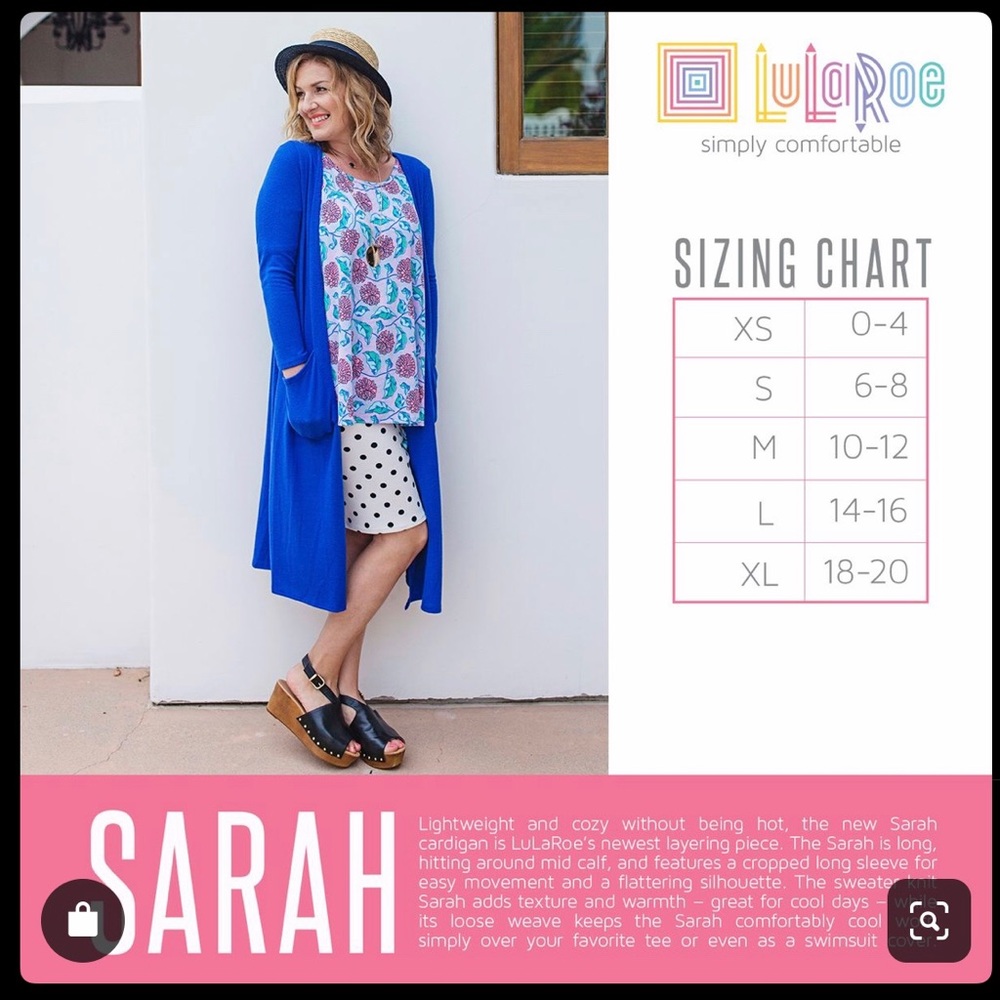 NWTs Sarah! Perfect for office, etc. L-XL